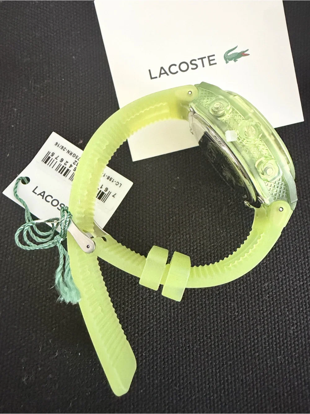 Brand new with tags Lacoste LC33 Unisex Analog & Digital Watch in Lime color